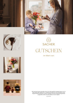 Mutter und Kind gemeinsam beim Original Sacher-Torte essen